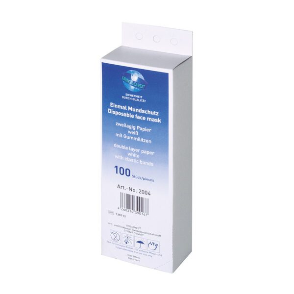 Mundschutz elastisch Maske 2-lagig weiß | 100 Stk.
