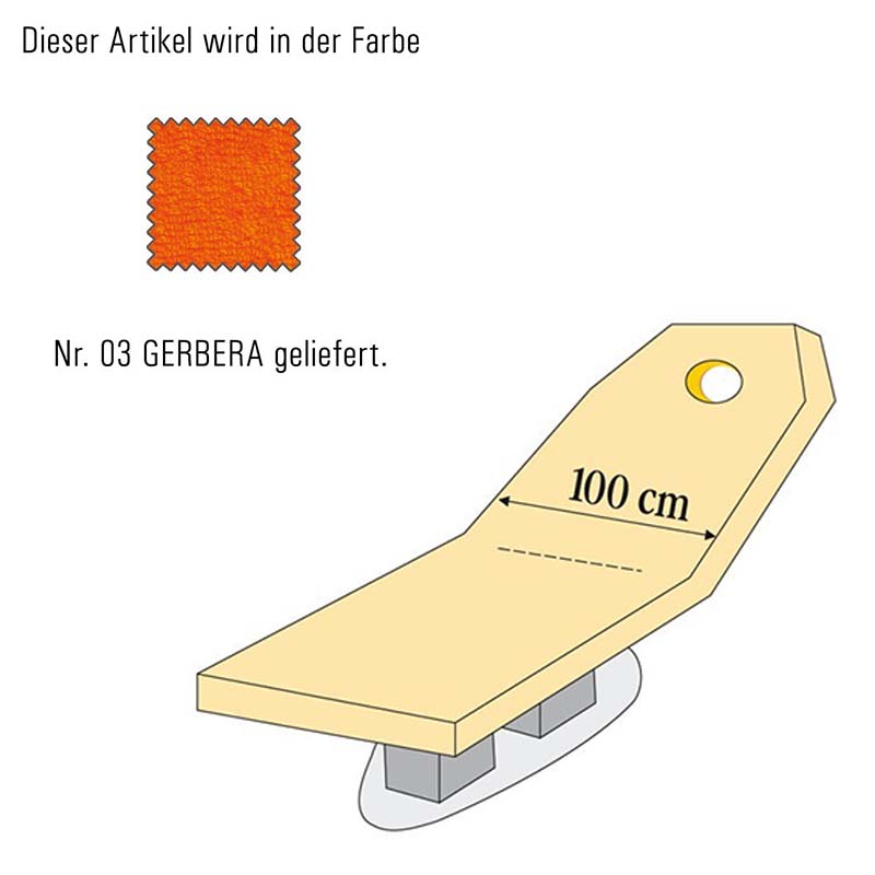 Spaliegenbezug mit Gesichsausschnitt in gerbera